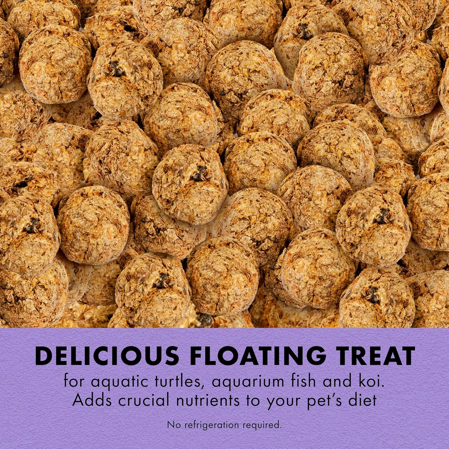 Zilla floating turtle treats made with real shrimp for aquatic reptiles.