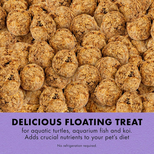 Zilla floating turtle treats made with real shrimp for aquatic reptiles.