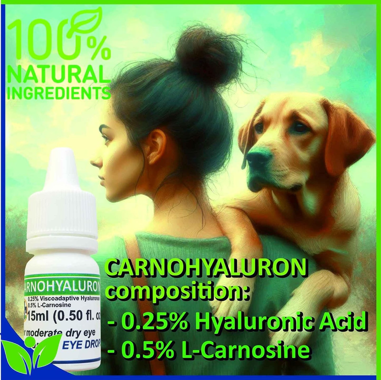 Handmade lubricating eye drops 15ml packaged securely for Indian pet owners
