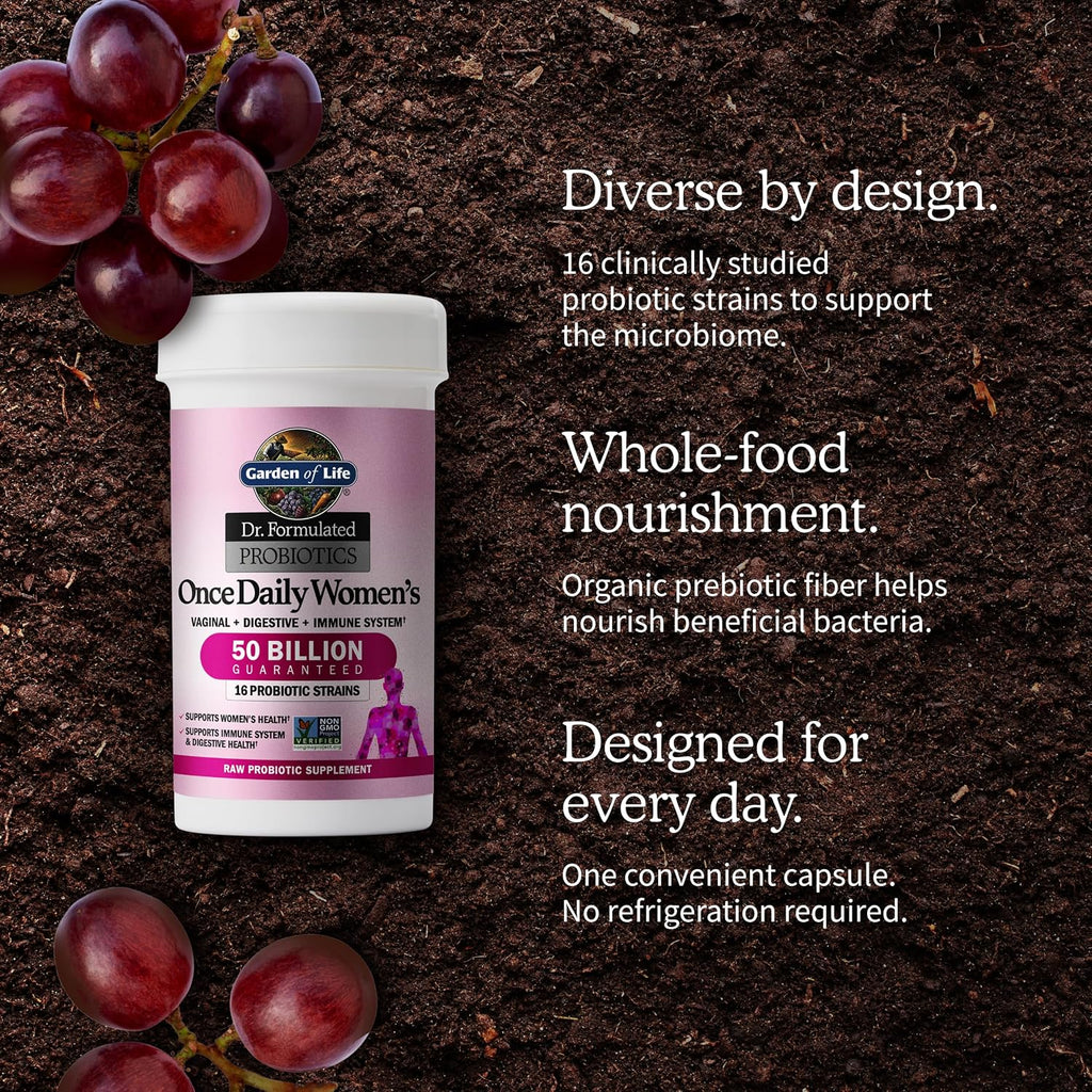 Garden of Life Dr. Formulated Once Daily Women's Probiotics, 50B CFU, 30ct - Image 3