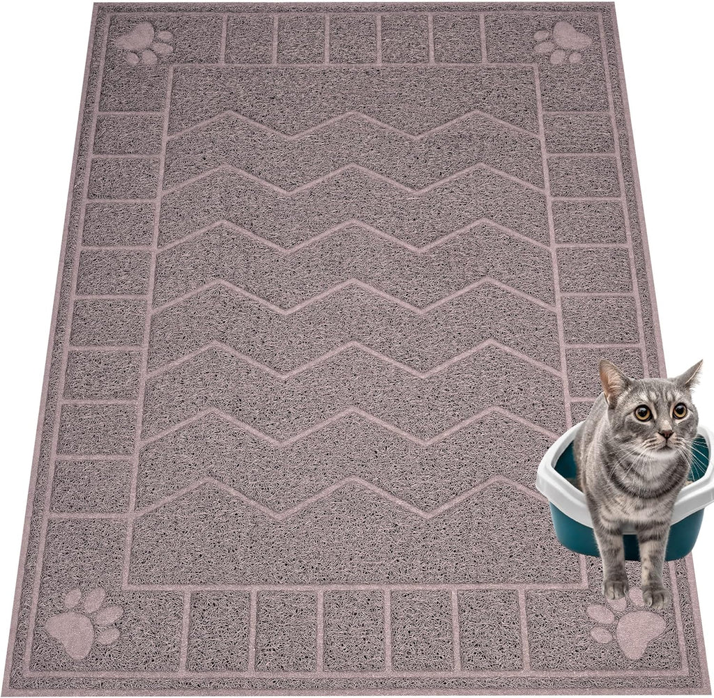 Cat Litter Box Mat, 35" x 24" Large Kitty Litter Trapping Mat Keep Floor Clean, Litter Box Mat Scatter Control, Waterproof, Easy to Clean, Durable Large Size Litter Mats for Floor - Image 14