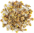 Valley of Tea Organic Chamomile Flowers front packaging showing loose leaf herbal tea.