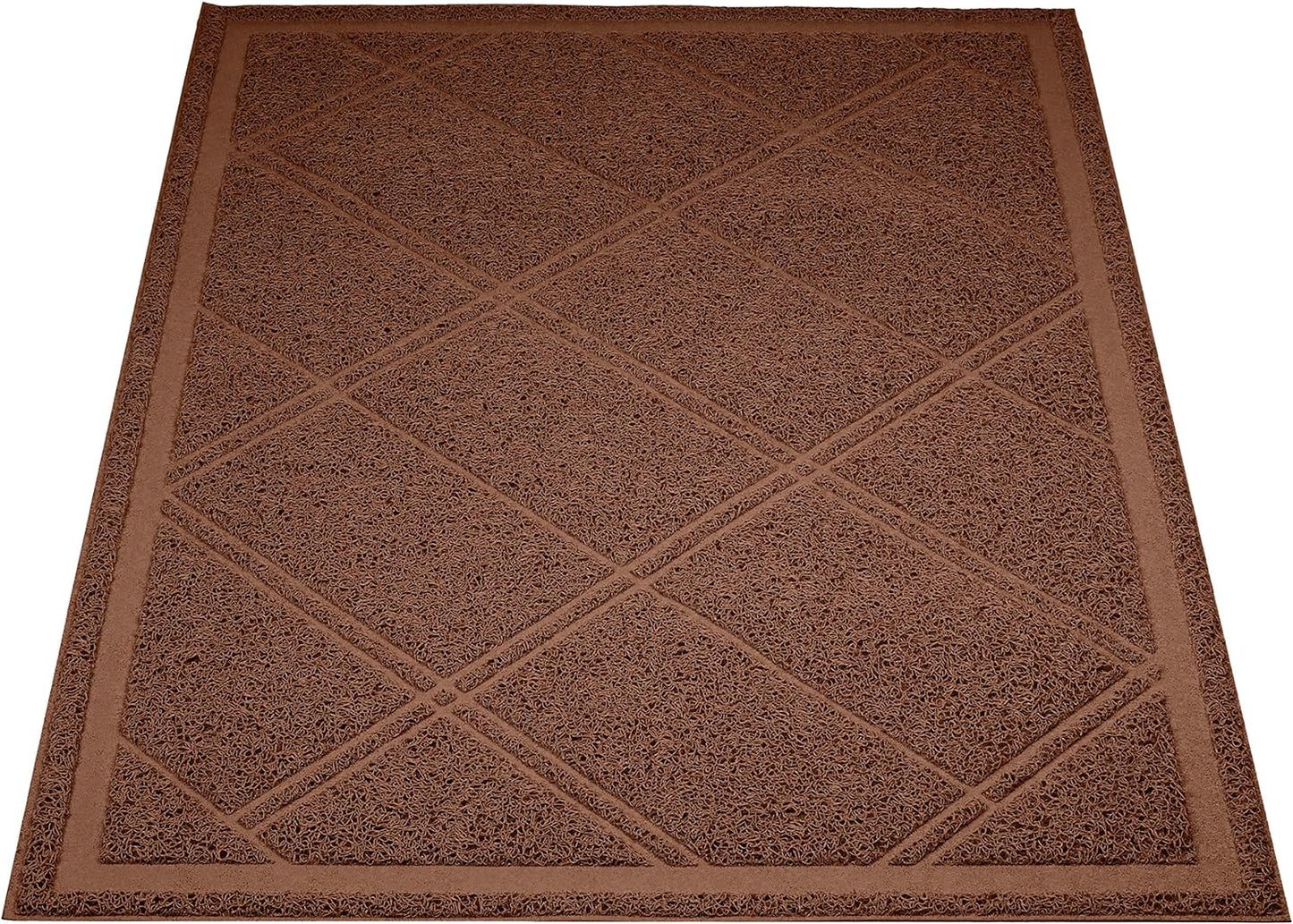 Full packaging view of the USA-imported Amazon Basics less mess mat.