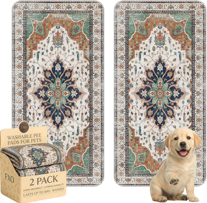 Washable Pee Pads for Dogs,Great Urine Absorbent Reusable Puppy Training Pads,Waterproof,Leak-Proof & Non-Slip Potty Pads for Whelping,Crate,Playpen,Bed.(Green Floral,18"x24") - Image 15