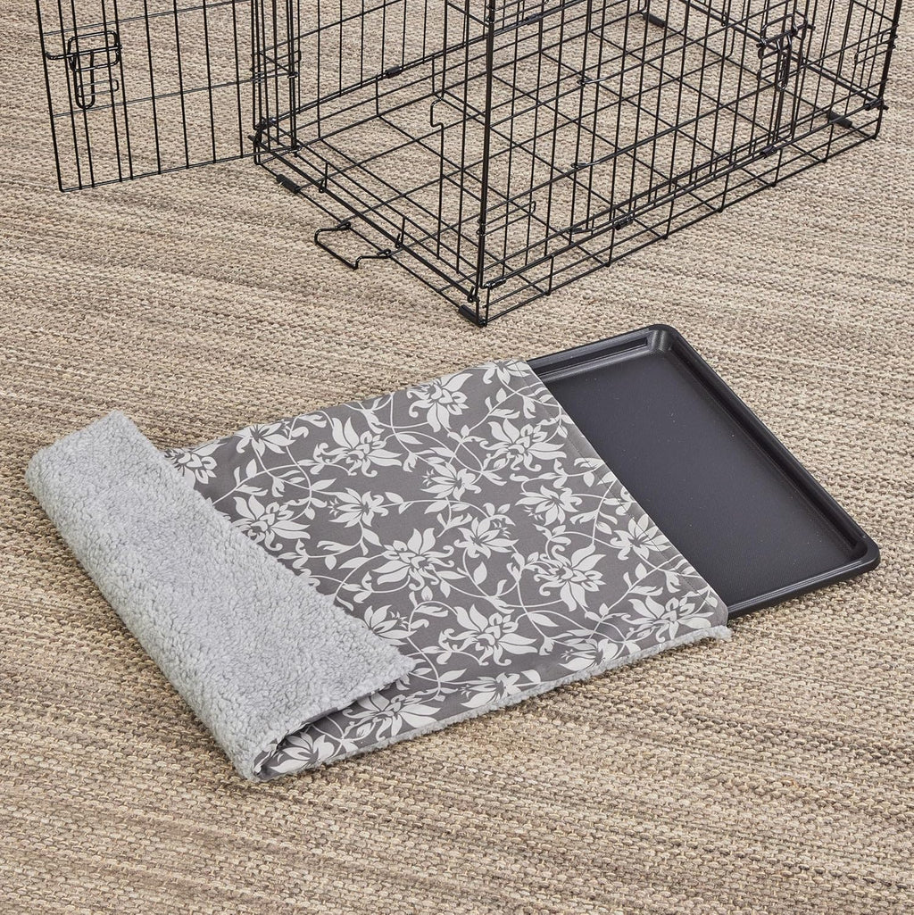 MidWest Homes for Pets Midwest Quiet Time Reversible Crate Pan Cover 30' Mushroom Diamond/Fleece - Image 10