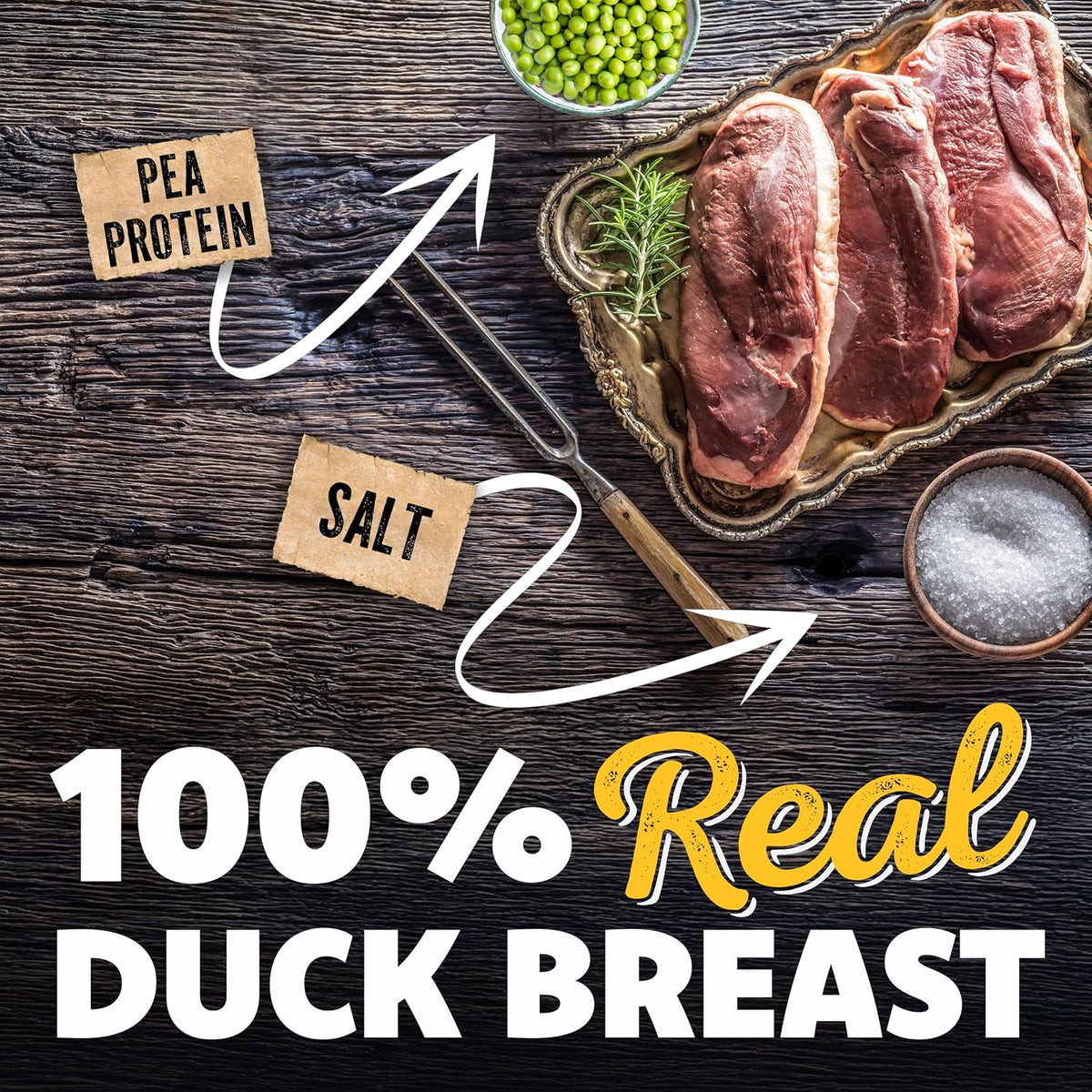 Savory Prime 100 percent real duck breast jerky strips