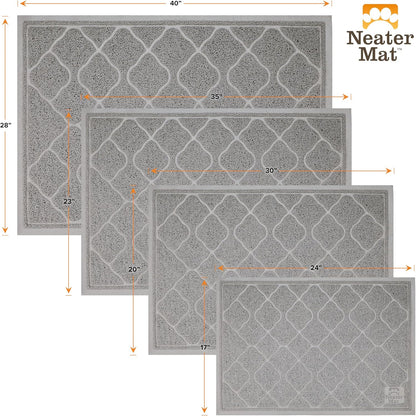Neater Pets Neater Mat Cat Litter Mat, Thick & Durable Cat Mat for Litter Box, Trapper Pad Catches Mess to Protect Indoor Floors, Soft on Kitty Paws, Anti-Skid Grip Backing, Easy to Clean, Grey - Image 9
