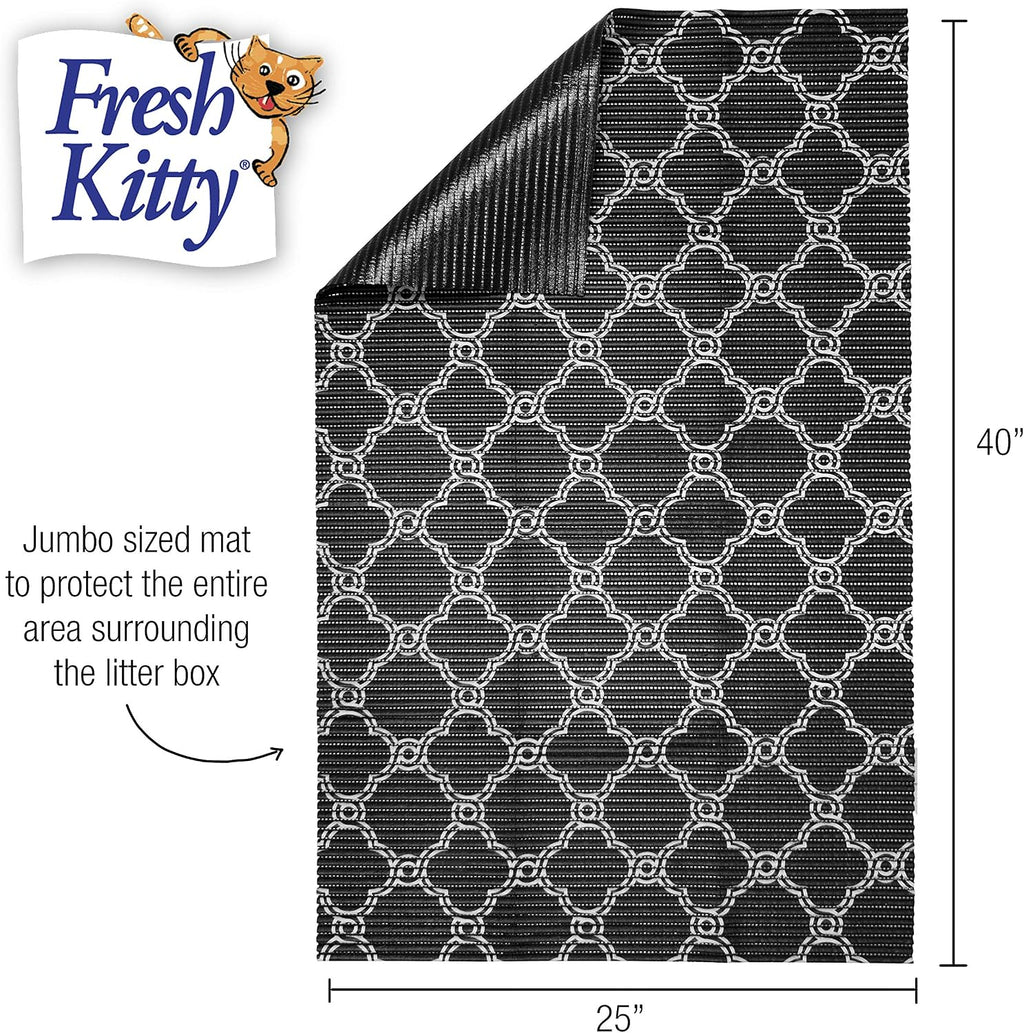 Fresh Kitty decorative foam mat placed on hardwood floor