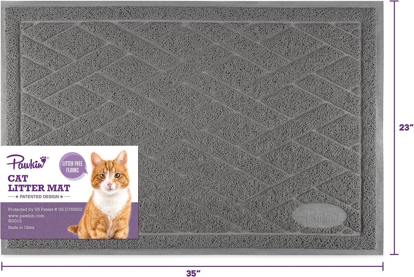 Pawkin cat litter mat being rinsed with water for easy wash maintenance