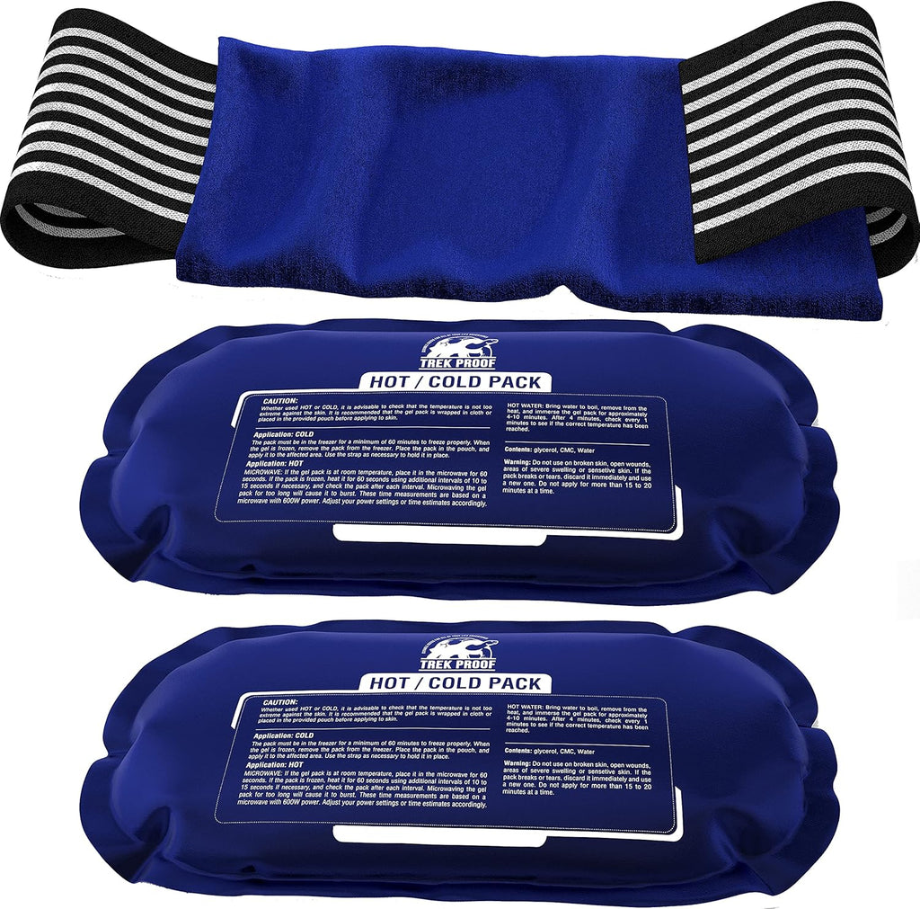 TrekProof 3-Piece Reusable Ice Pack set front view