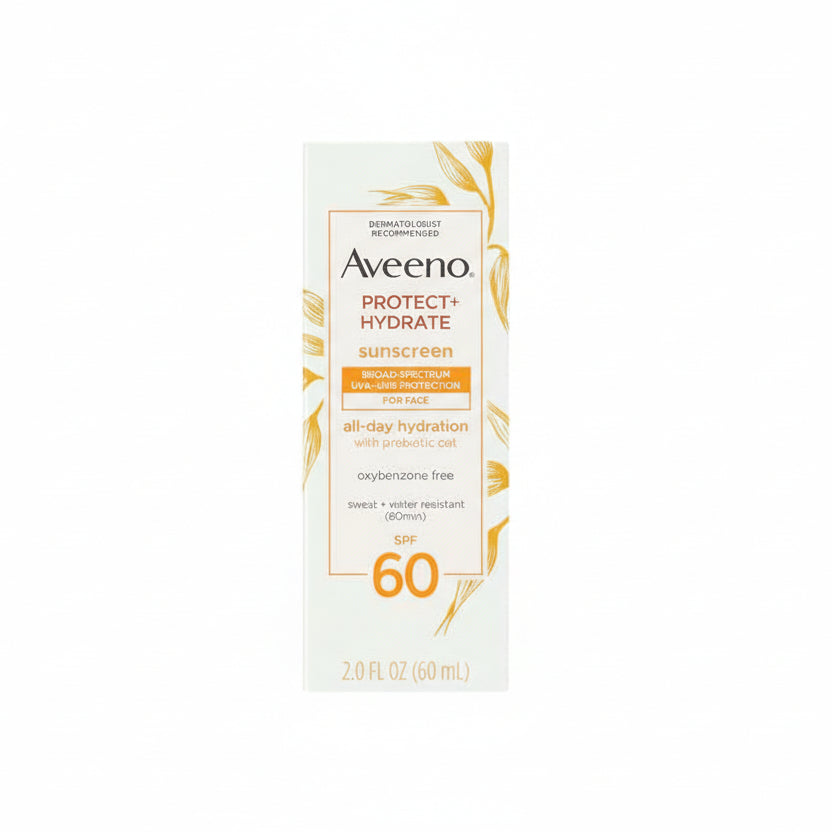Aveeno Protect and Hydrate Face Sunscreen SPF 60 2 ounce bottle front view