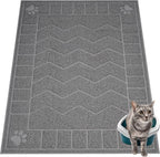 Cat Litter Box Mat, 35" x 24" Large Kitty Litter Trapping Mat Keep Floor Clean, Litter Box Mat Scatter Control, Waterproof, Easy to Clean, Durable Large Size Litter Mats for Floor - Image 9