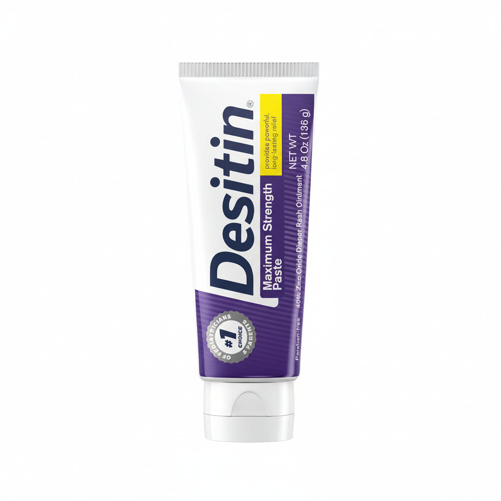 Desitin Maximum Strength Diaper Rash Cream four point eight ounce tube front view