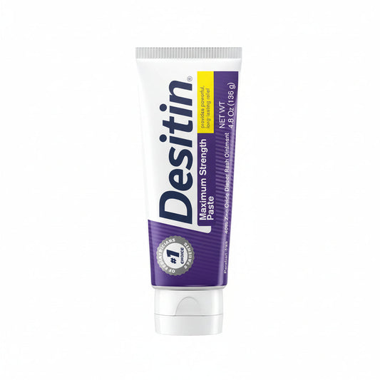 Desitin Maximum Strength Diaper Rash Cream four point eight ounce tube front view