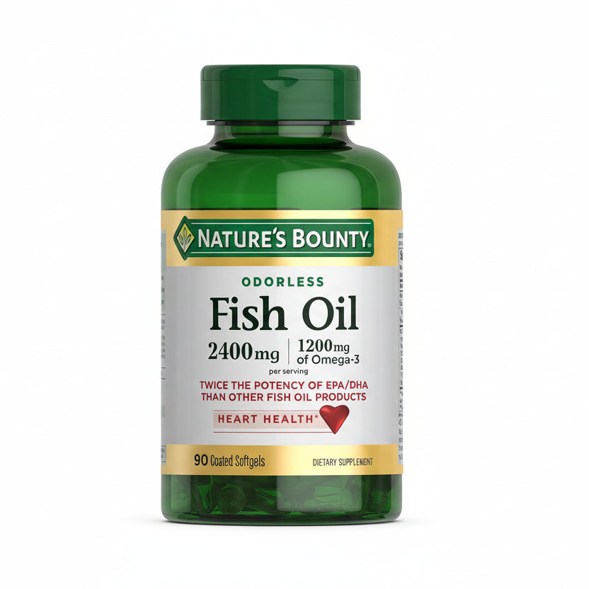 Nature's Bounty Odorless Fish Oil, 1200mg Omega-3, 90 Softgels