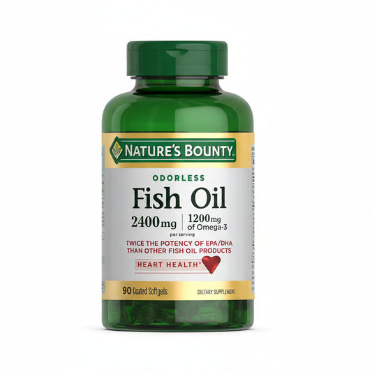 Nature's Bounty Odorless Fish Oil, 1200mg Omega-3, 90 Softgels