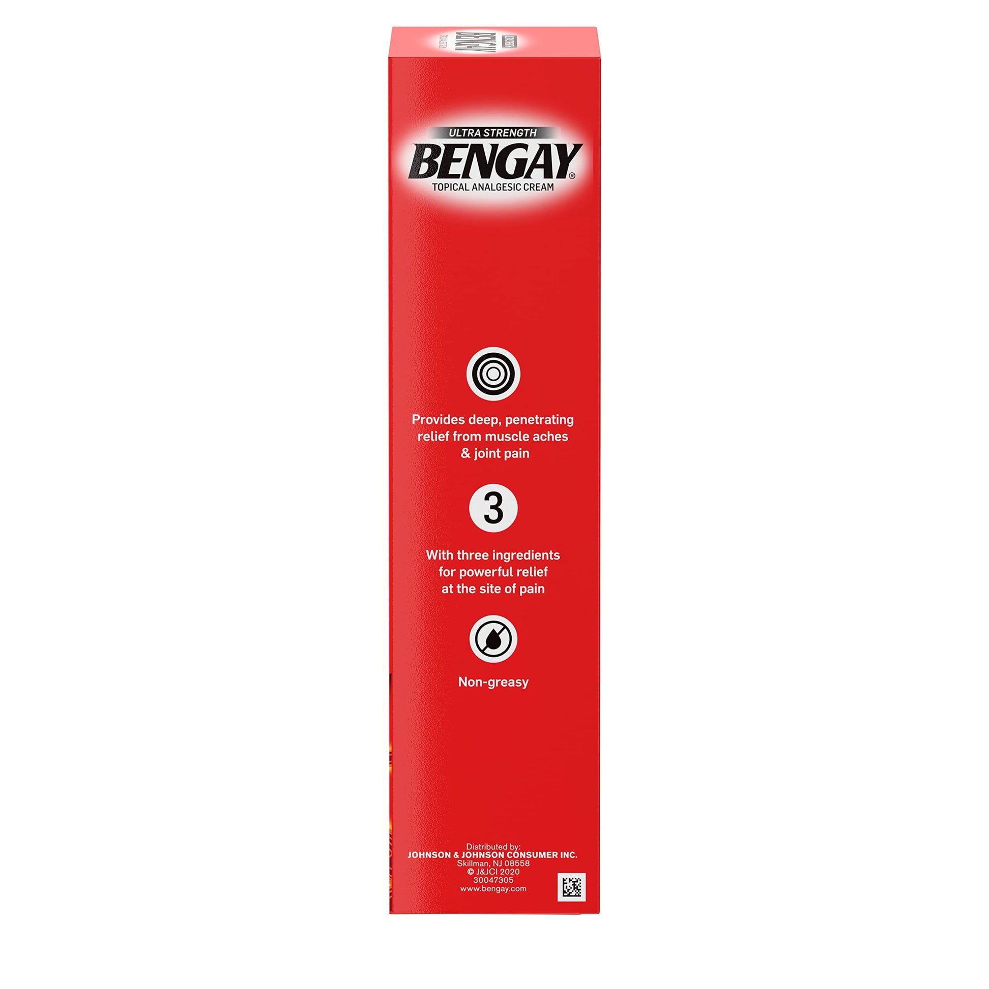 Bengay Ultra Strength 4 oz US pack side panel with directions