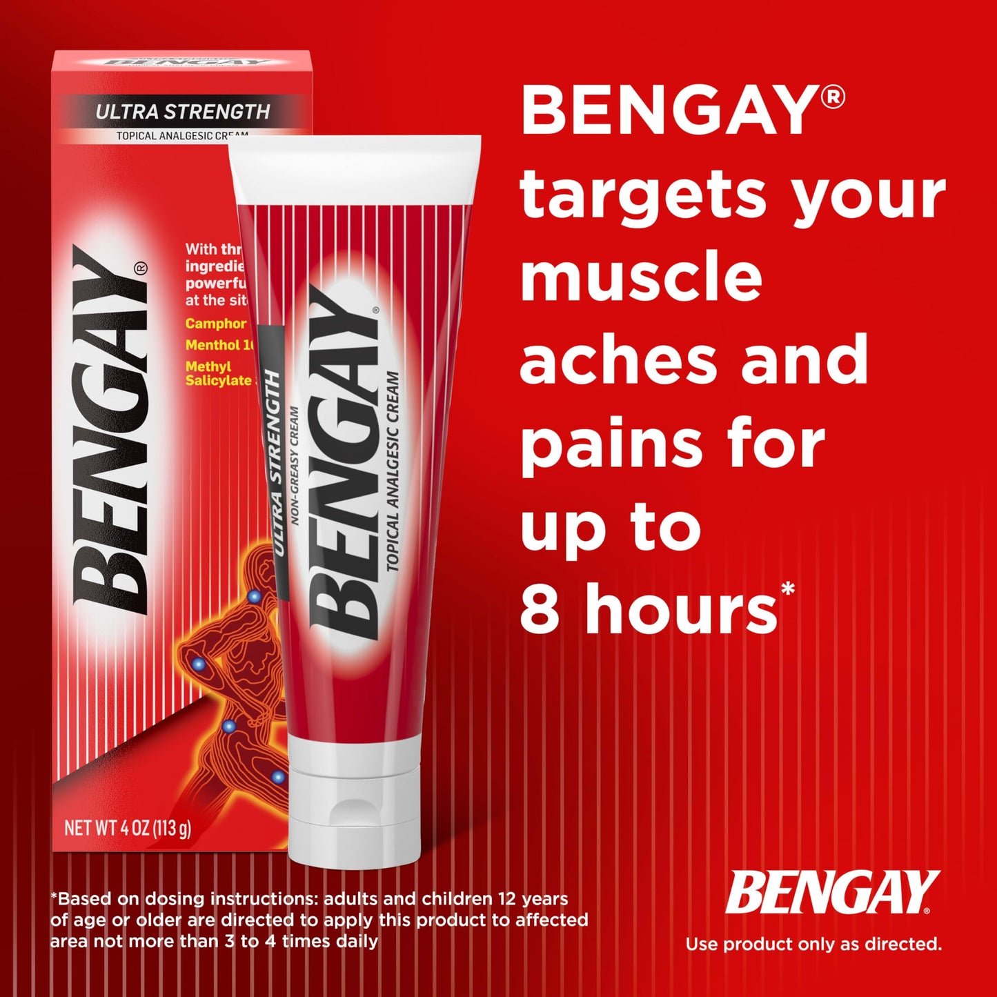 Bengay targets muscle aches and pains for up to 8 hours