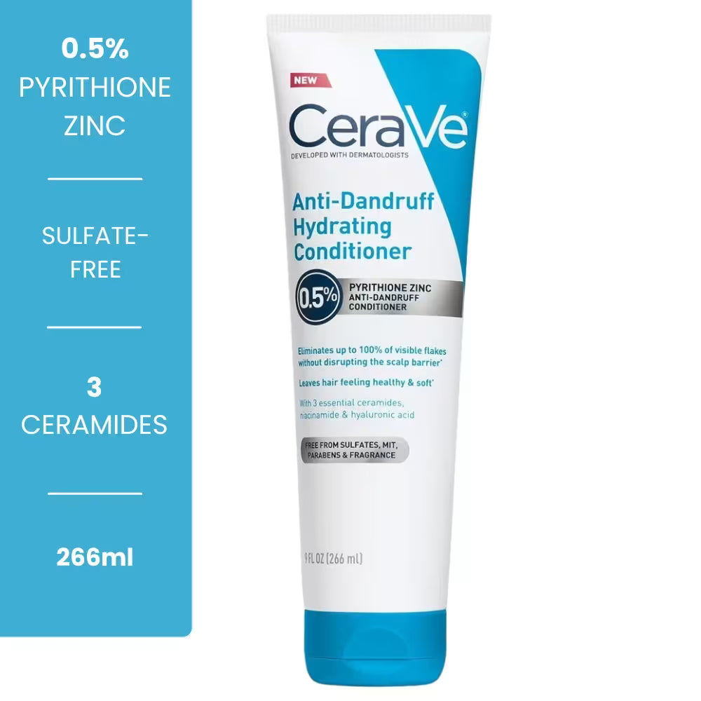 CeraVe Anti Dandruff Conditioner 266ml - 0.5% pyrithione zinc, sulfate-free with 3 essential ceramides