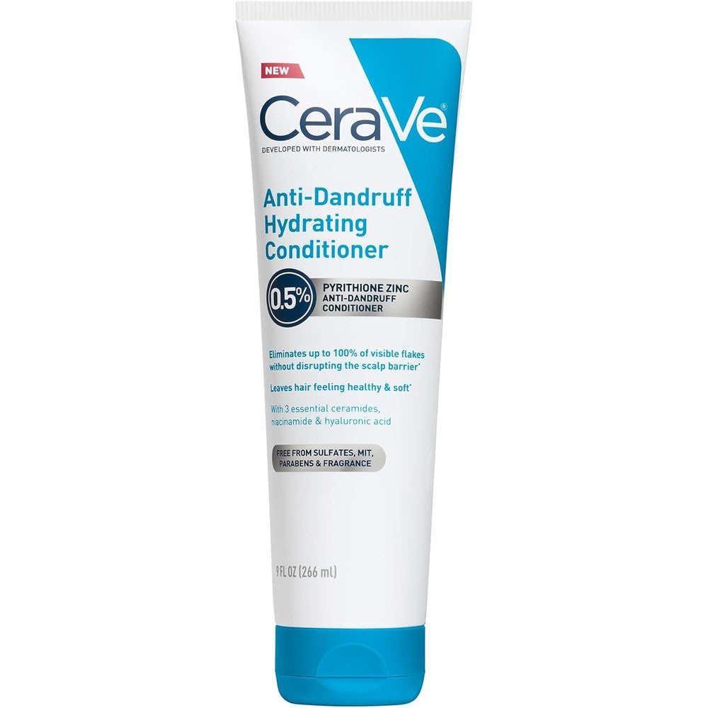 CeraVe Anti-Dandruff Hydrating Conditioner 266ml tube - 0.5% pyrithione zinc, 9 fl oz USA pack