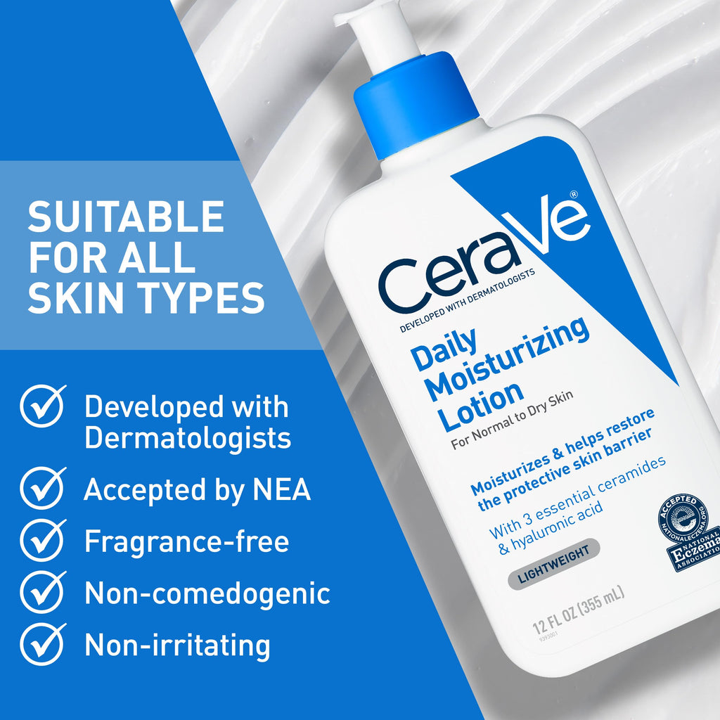 CeraVe Daily Moisturizing Lotion lifestyle application on face