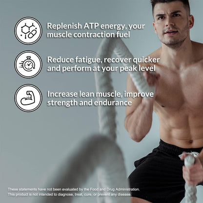 Naked micronized creatine scoop and powder texture