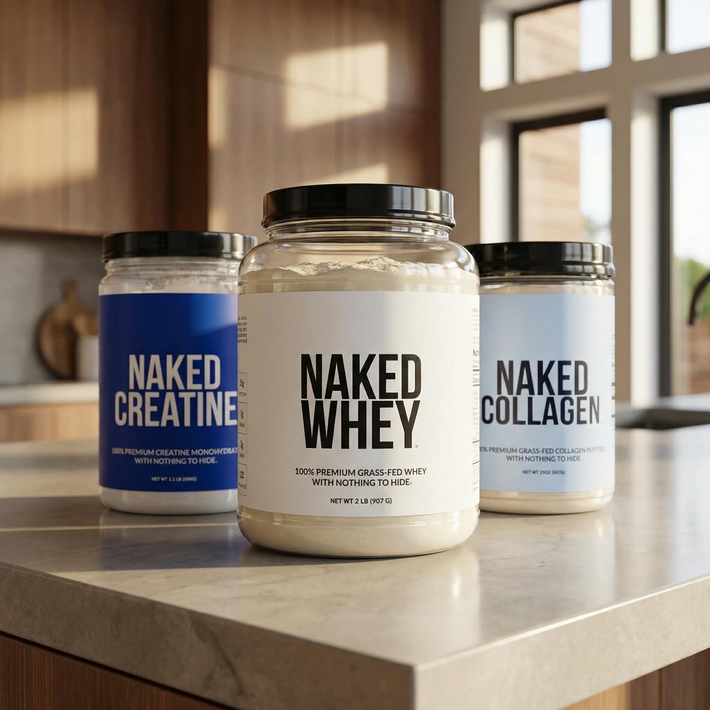Naked pure creatine monohydrate for muscle growth