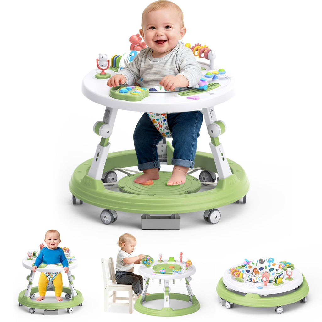 Magthic Foldable Baby Walker folded for storage