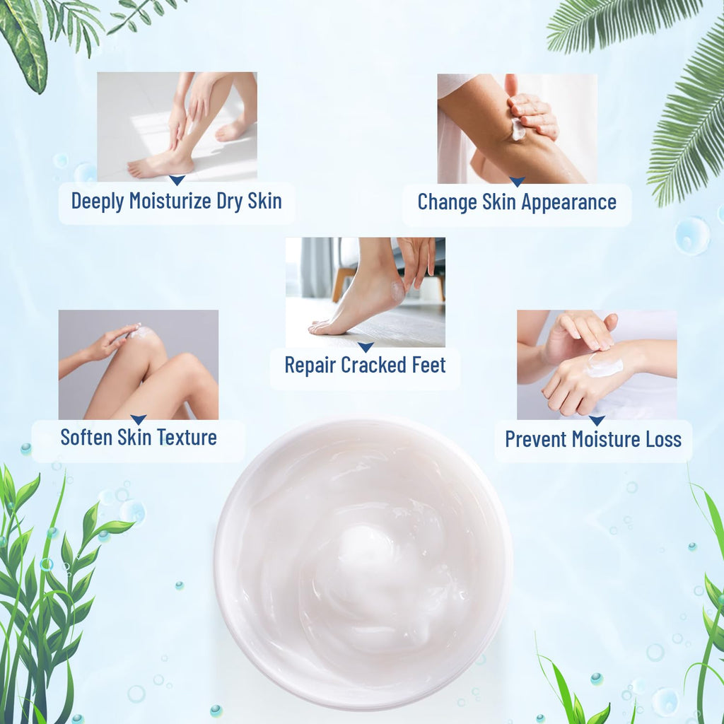 Side profile of Oukeya urea cream container highlighting size and ingredients