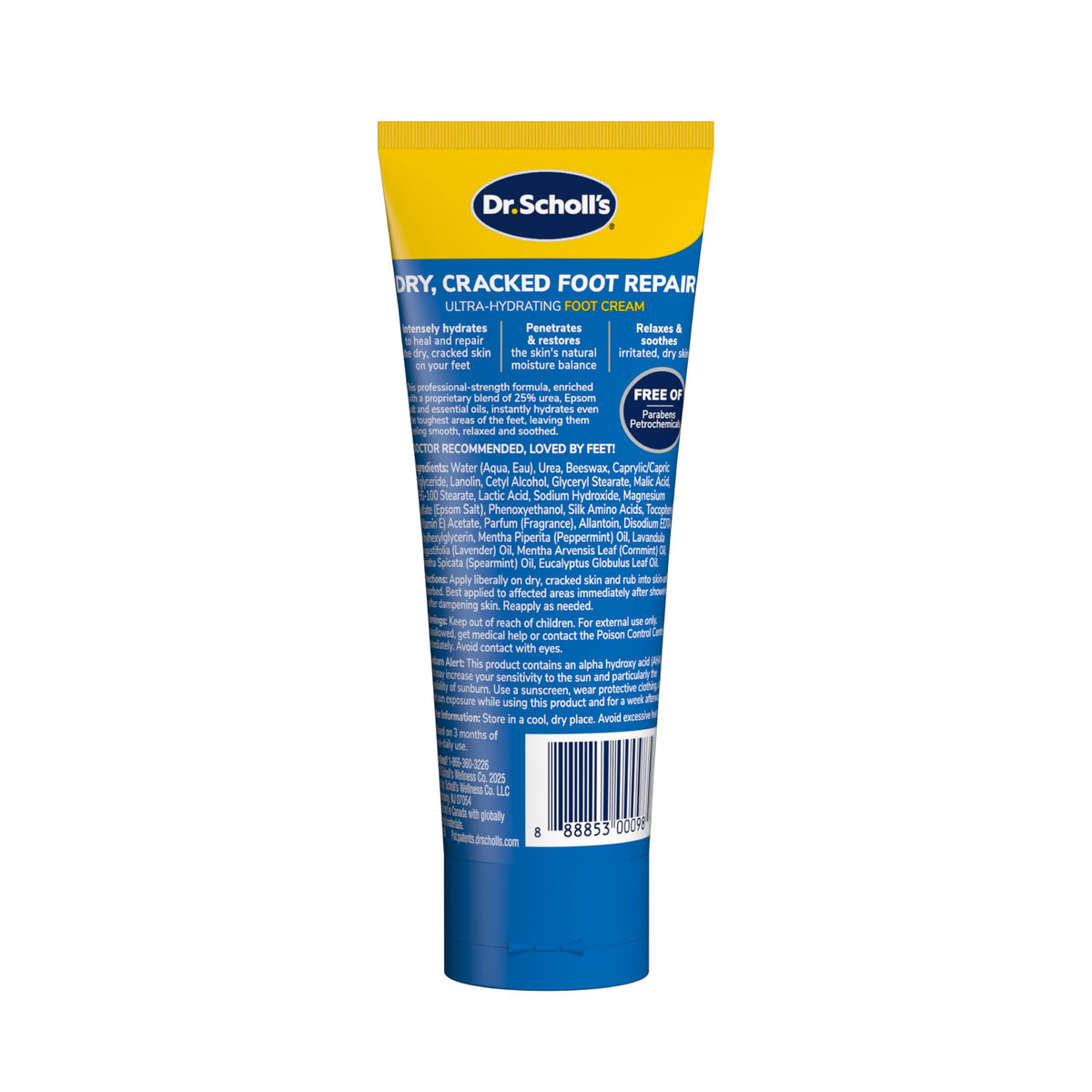 Dr. Scholl's dry cracked foot repair cream lifestyle application shot