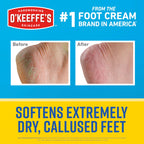 Back label details of O'Keeffe's foot cream ingredients