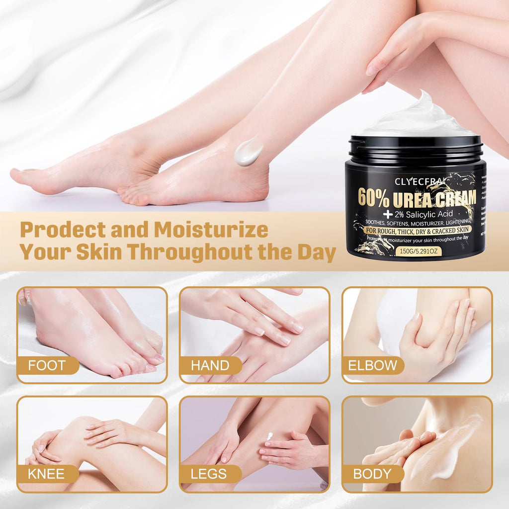 Clyecfra 60 percent urea cream side profile with net weight info