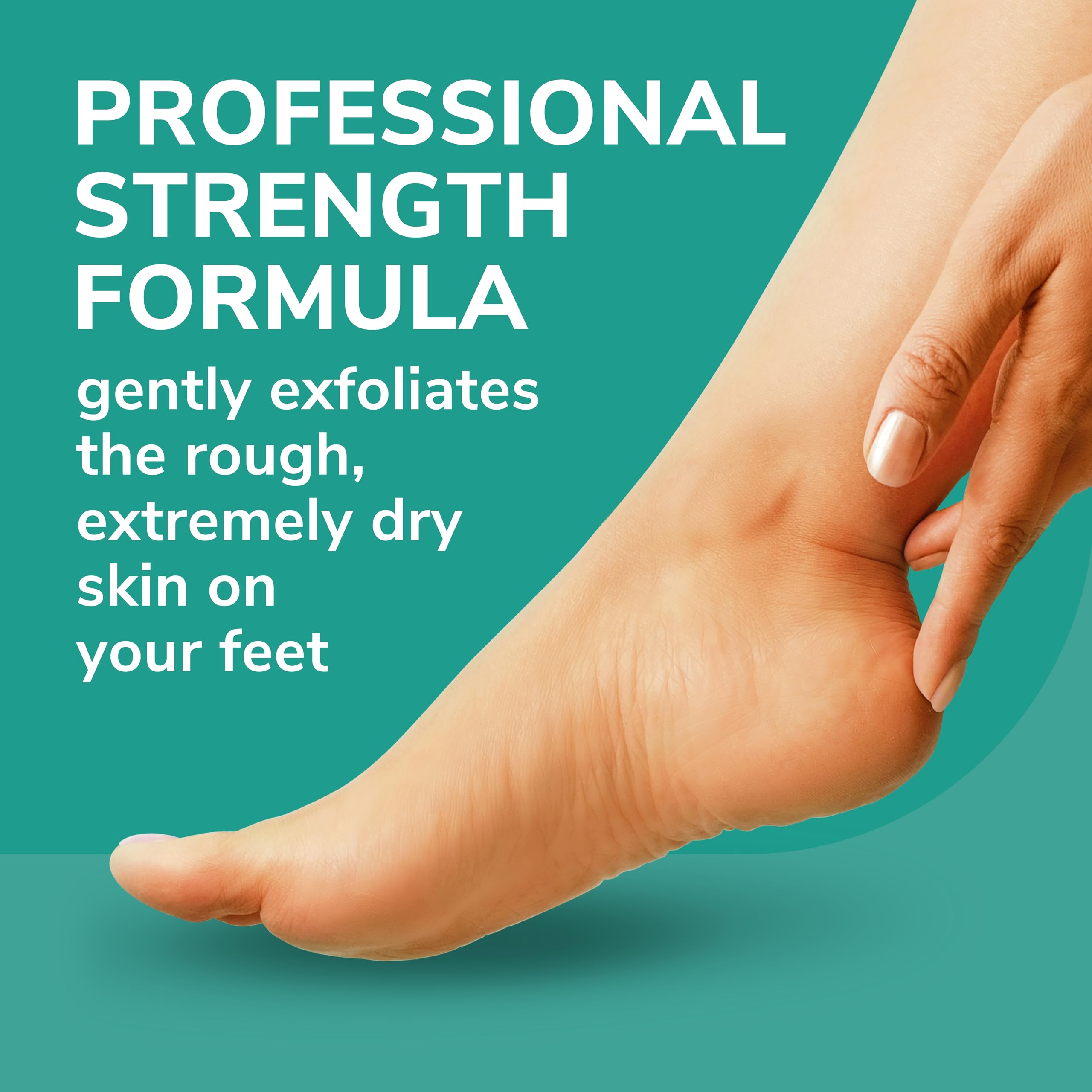 Textured view of the non greasy fast absorbing exfoliating lotion formula on skin