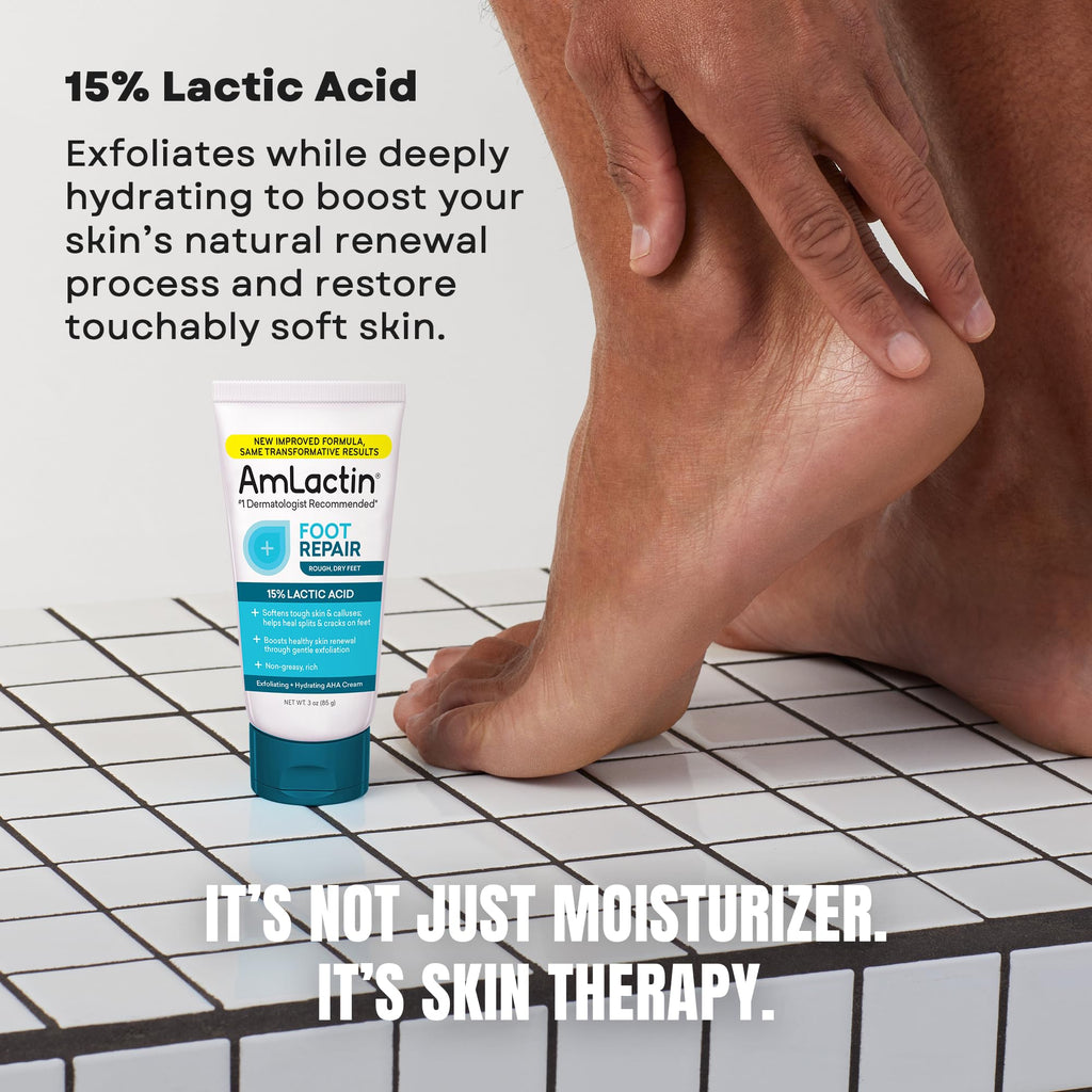 AmLactin dry heel treatment cream packaging back view