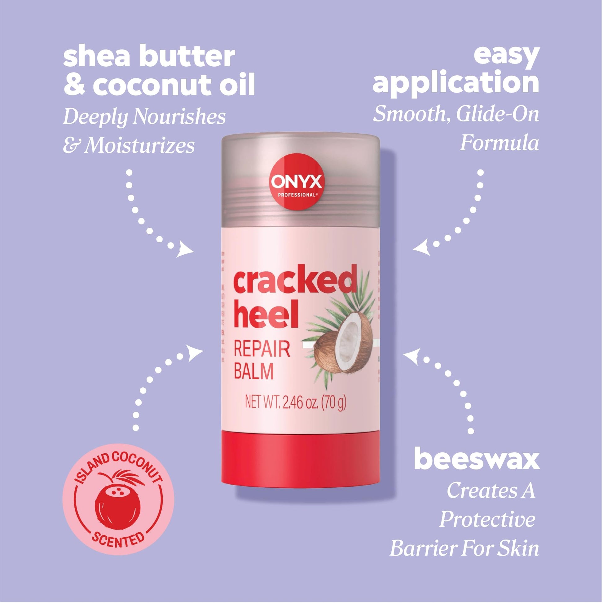 Onyx Professional coconut scented cracked heel treatment tube