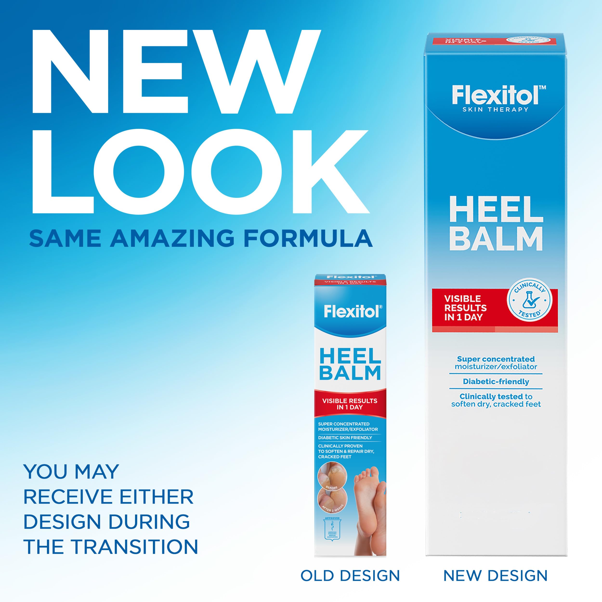 Flexitol intensive foot cream tube displaying twenty-five percent urea ingredient label