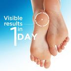 Close-up view of Flexitol Heel Balm tube detailing clinical strength formula