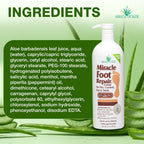 Miracle of Aloe foot repair cream lifestyle application on feet