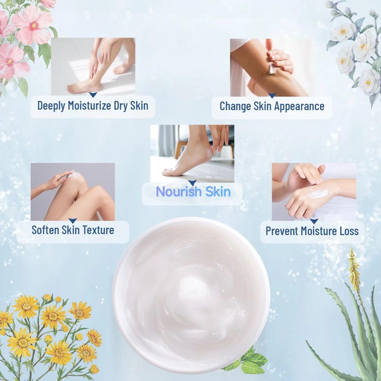 Authentic OUKEYA moisturizing and exfoliating treatment jar for cracked heels and rough elbows