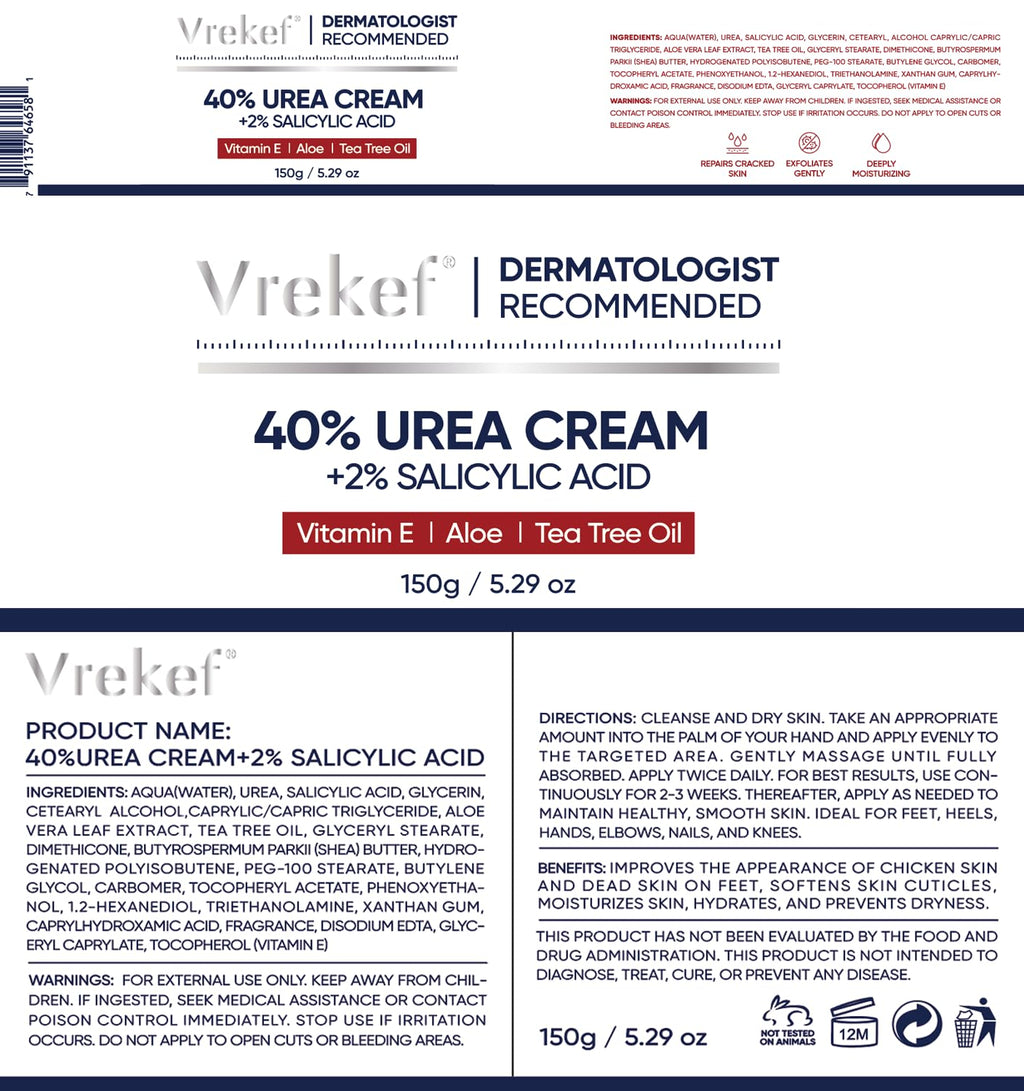 Vrekef intense hydration foot repair cream lifestyle display