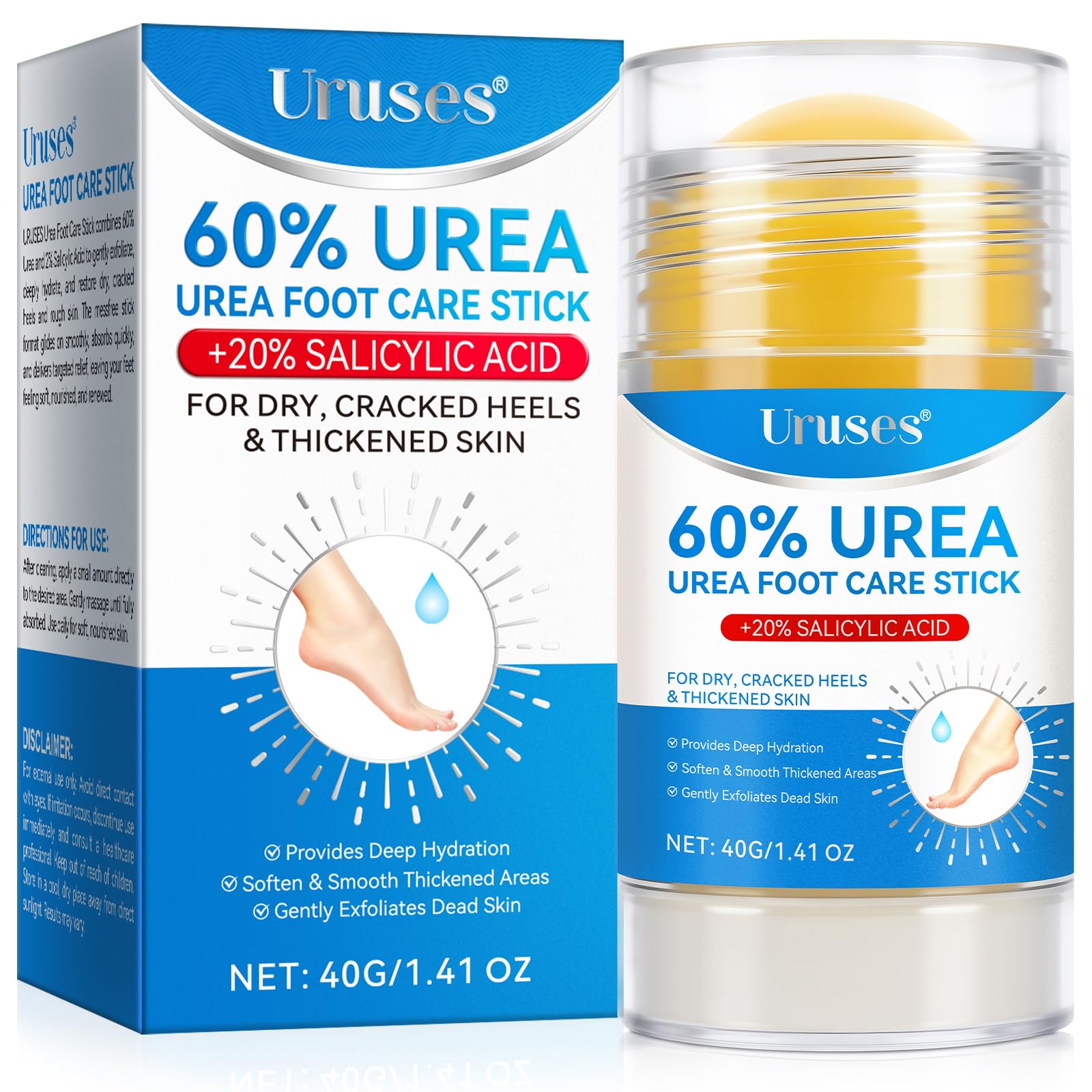 Uruses Urea Foot Care Stick twist up solid balm stick for cracked heels