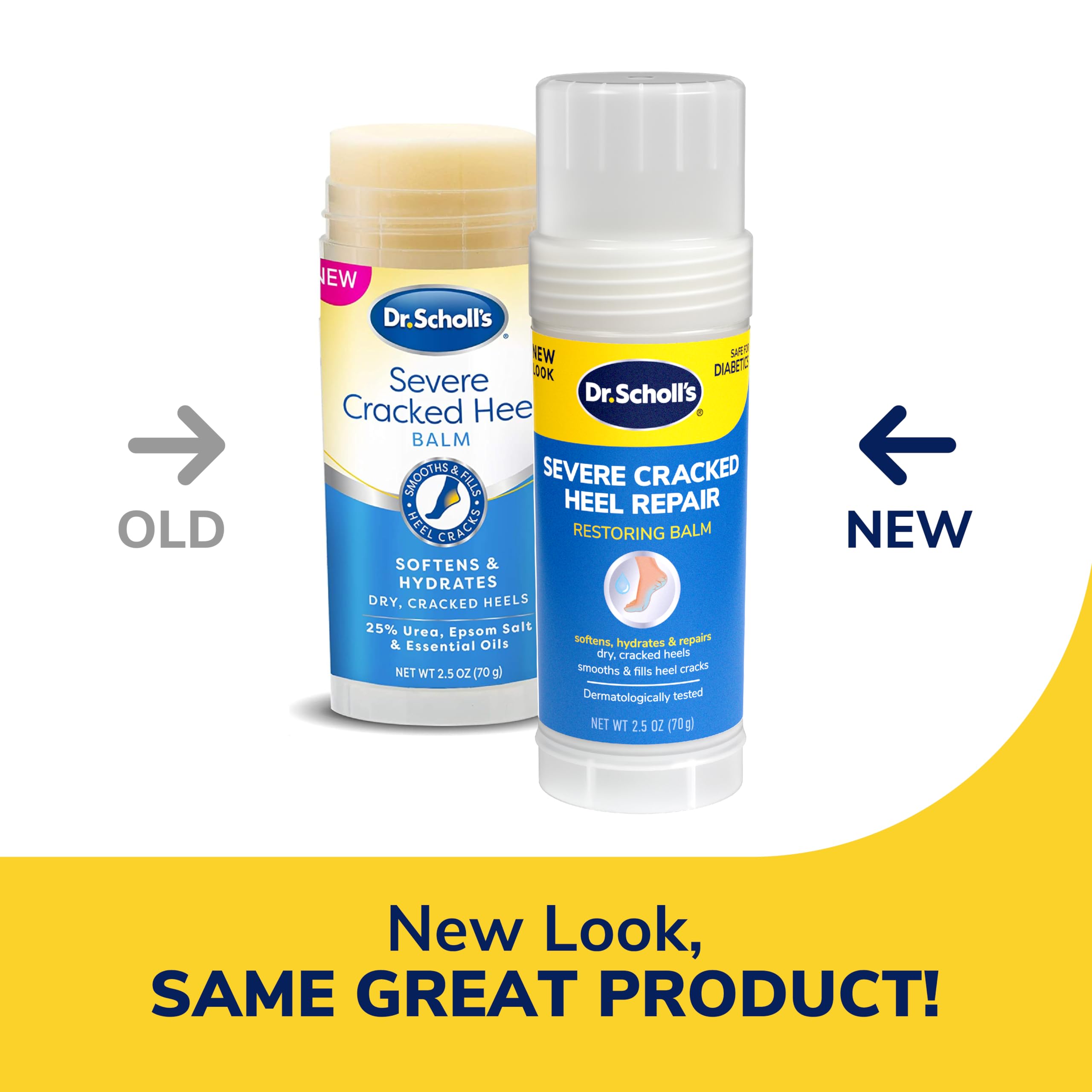 Three pack collection of authentic Dr. Scholl's heel repair stick applicators.
