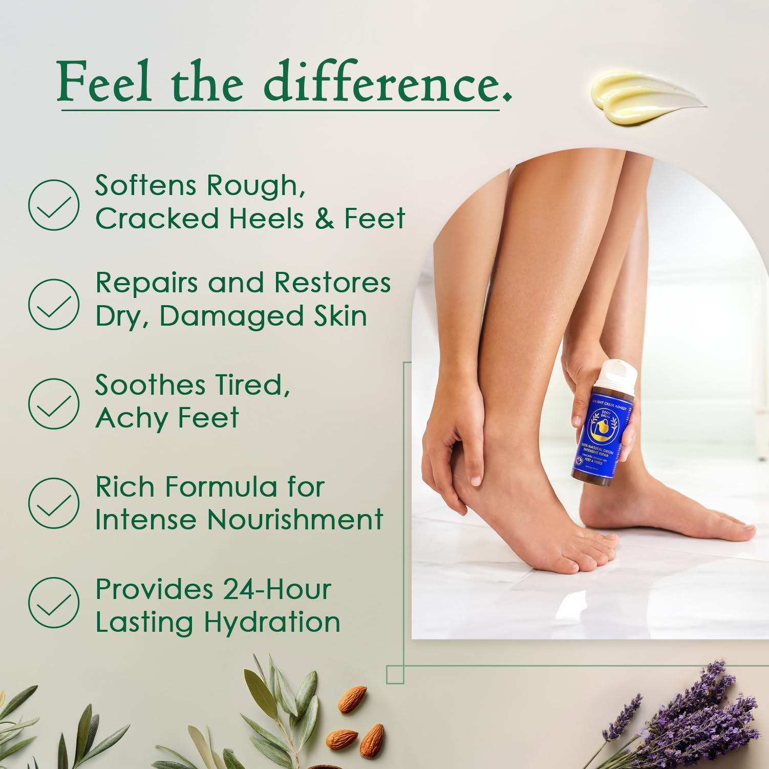 Ancient Greek Remedy intensive foot care balm for softening rough calluses