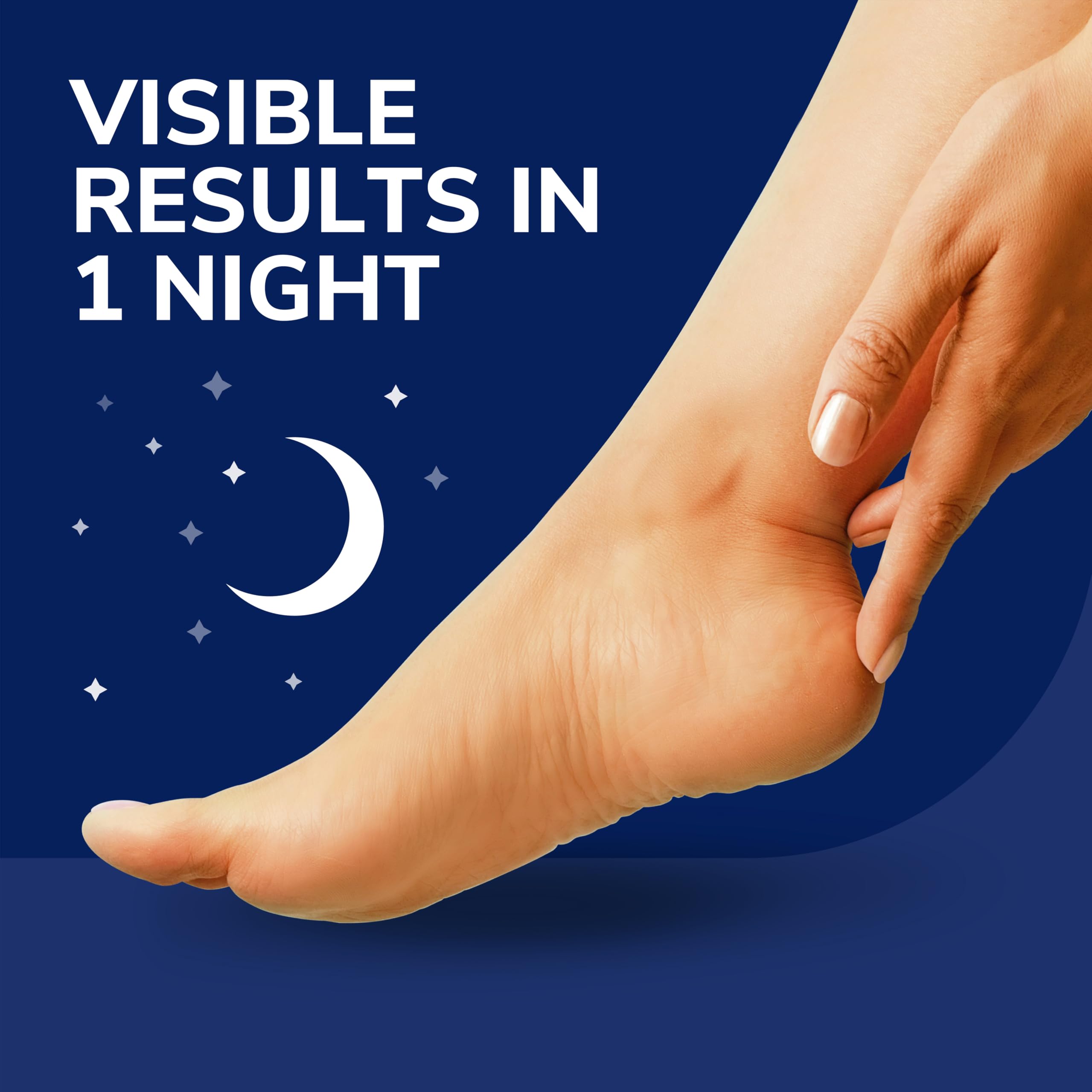 Texture of Dr. Scholl's thick hydrating foot cream containing coconut oil and lavender.