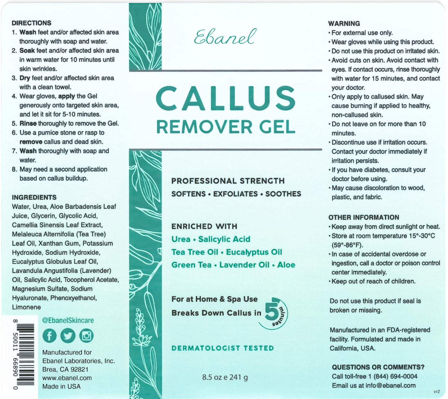 Application process demonstrating Ebanel callus remover gel being applied to rough heels