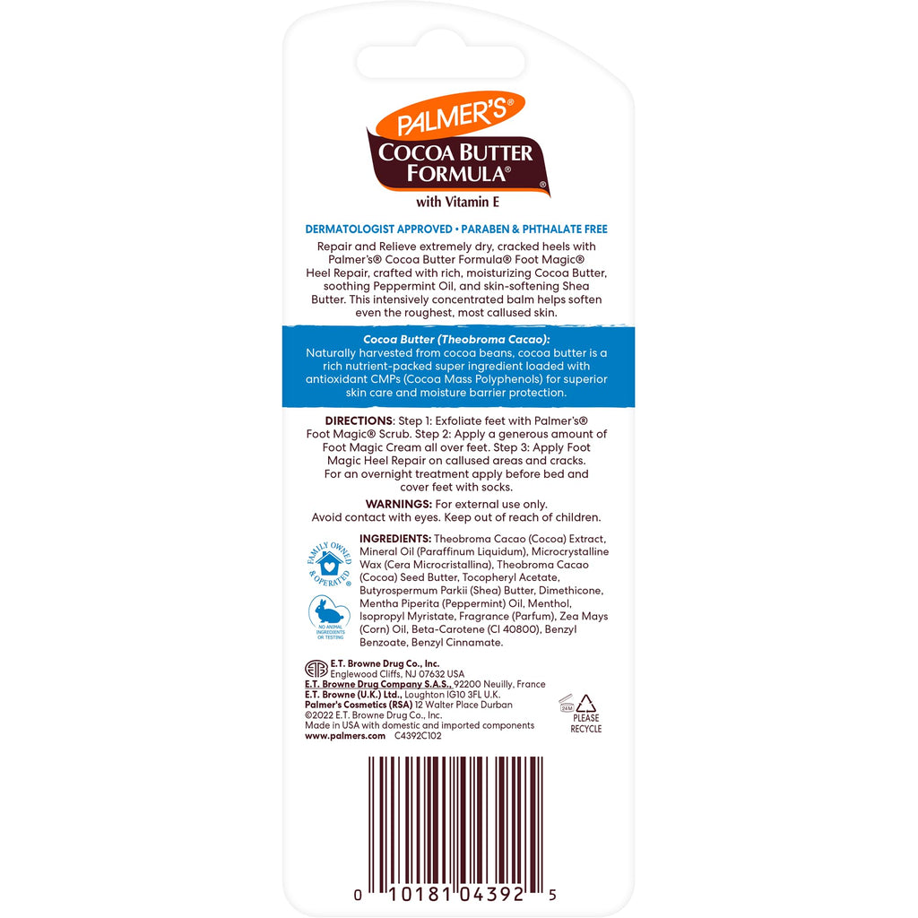 Palmers foot balm stick showing twist-up mechanism