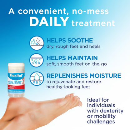 Flexitol heel balm enriched with Shea Butter and Vitamin E for rough skin