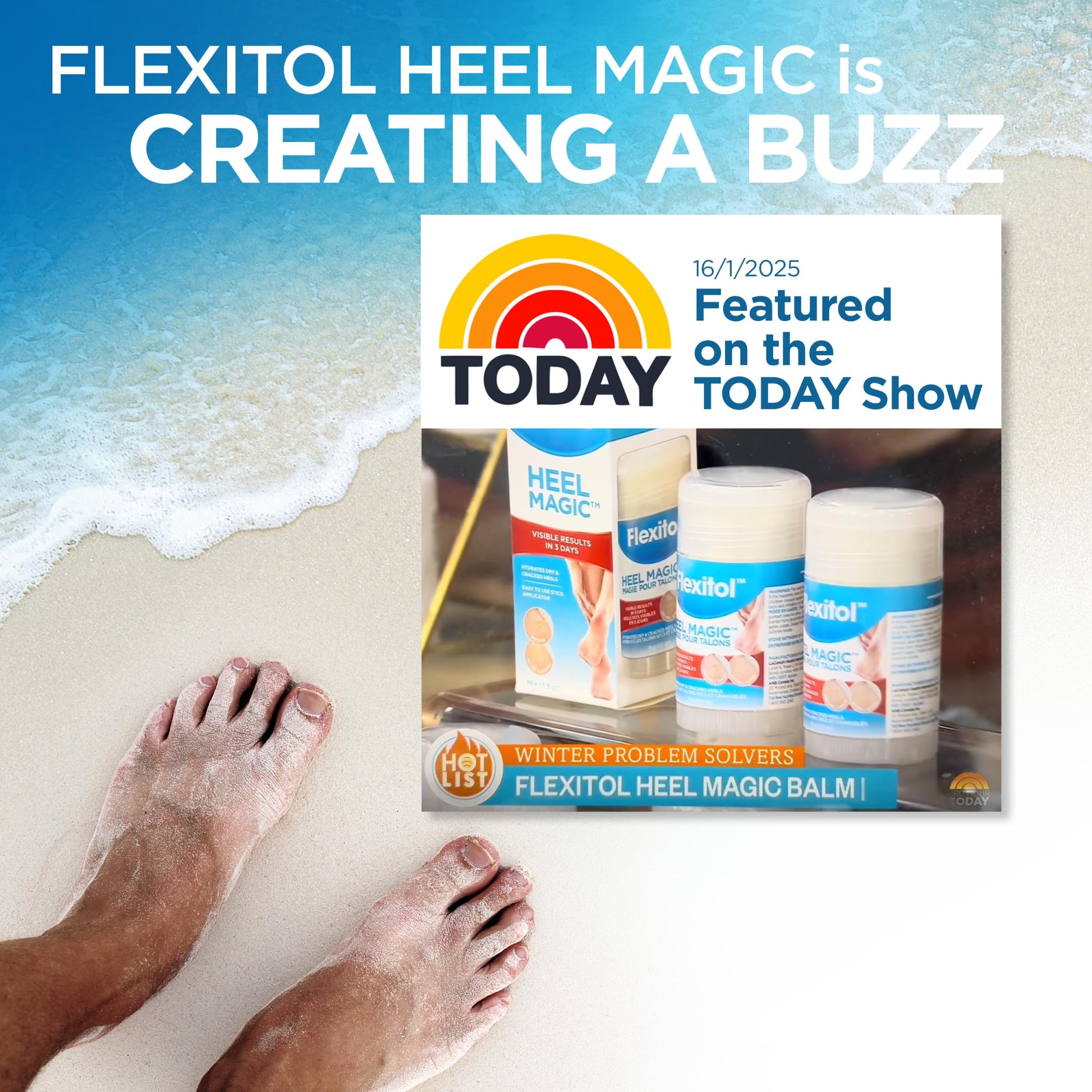 Clinical strength Flexitol Heel Magic results in three days for foot health