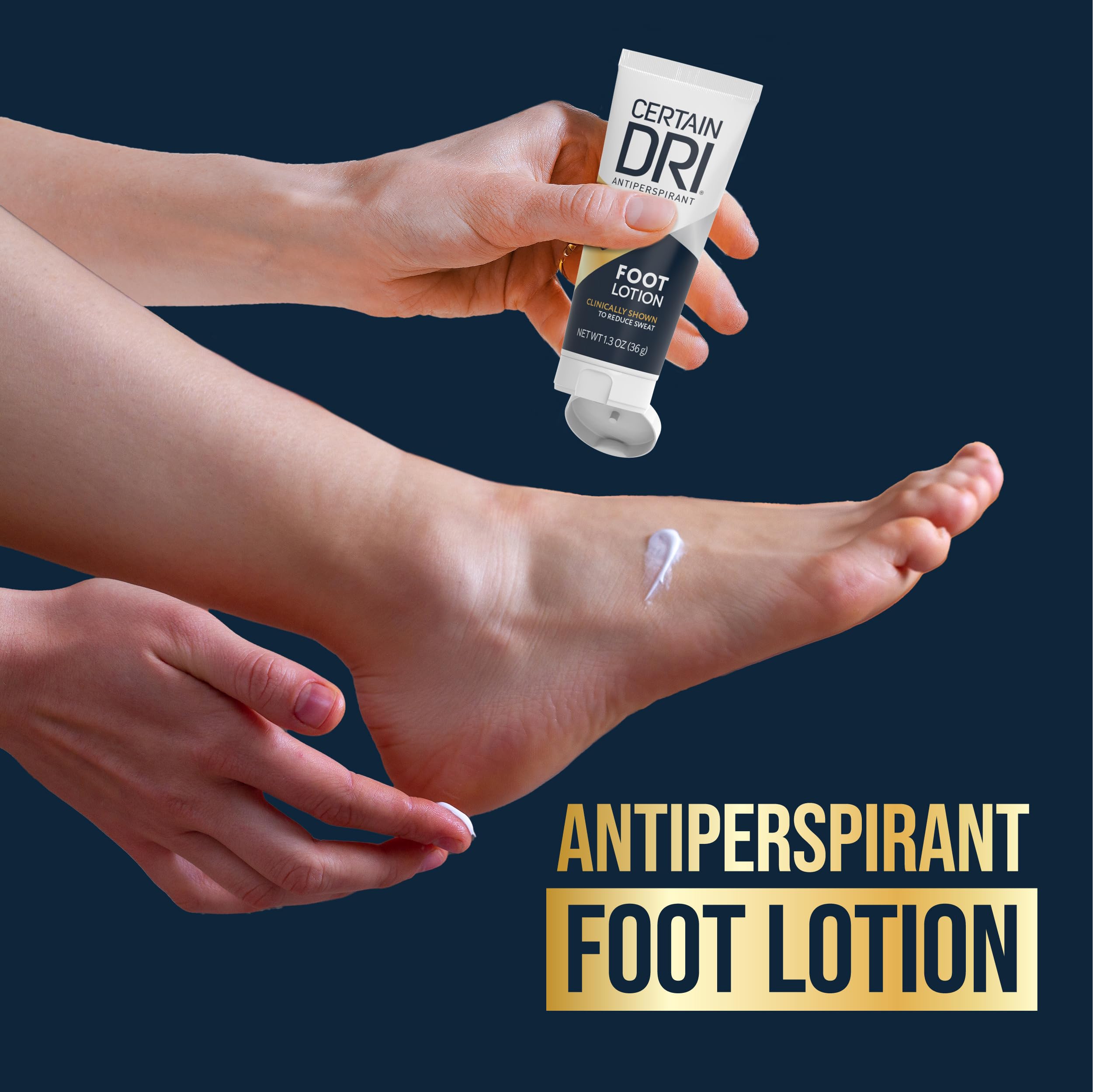 Talc free non sticky foot antiperspirant cream for odor protection