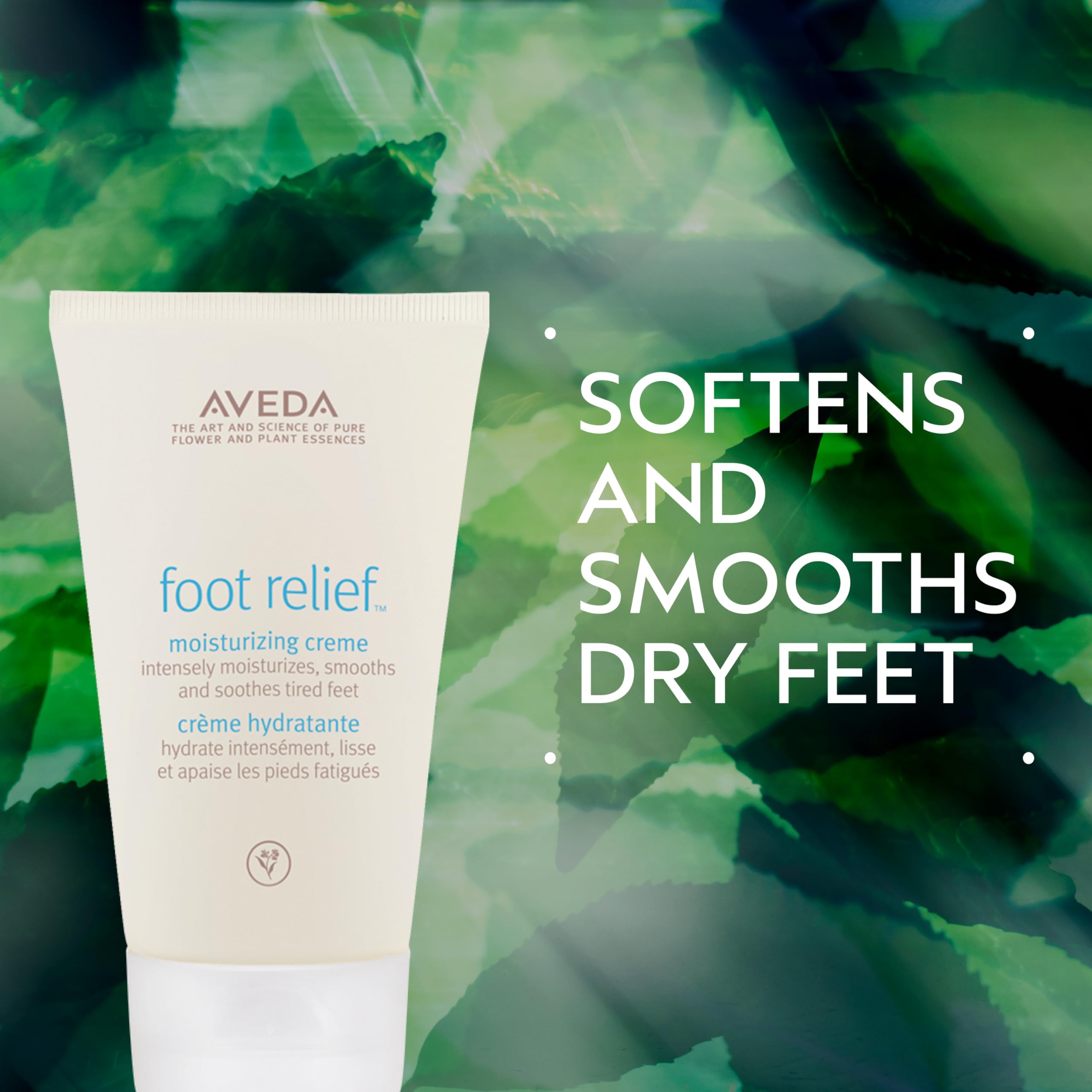 Aveda foot cream with jojoba and peppermint oils for cooling relief